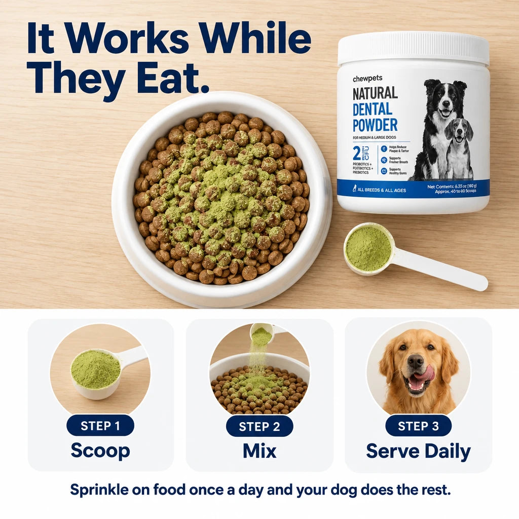 Natural Dental Powder - Easy Dog Dental Care